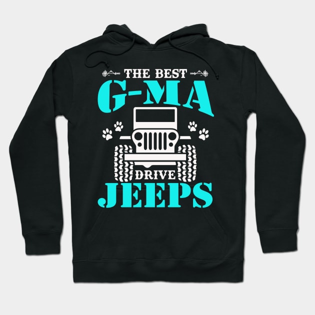 The Best G-ma Drive Jeeps Cute Dog Paws Jeep Lover Jeep Men/Women/Kid Jeeps Hoodie by Superdadlove